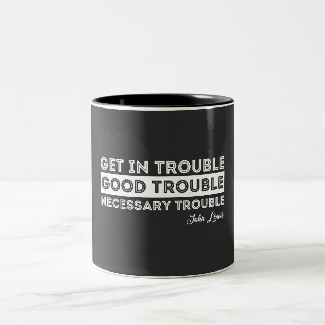 Taza Bicolor John Lewis - Good Trouble Quote (Centro)