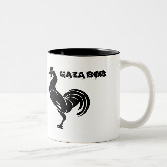 Taza Bicolor johnny_automatic_rooster_silhouette, SACUDIDA de (Derecha)