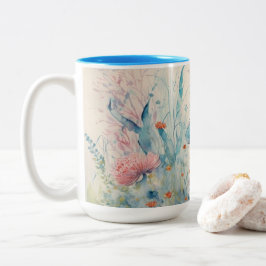 Taza Bicolor Jolie tasse de boisson en couleur papillon