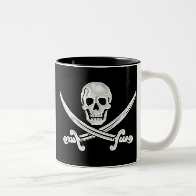 Taza Bicolor Jolly Roger Skull (Derecha)