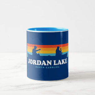 Taza Bicolor Jordan Lake North Carolina en canoa