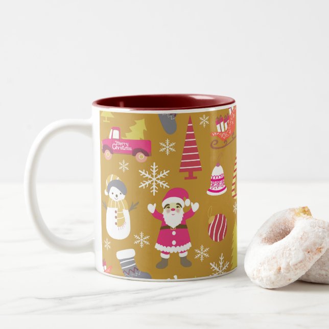 Taza Bicolor Joy Navidades Gold (Con donut)