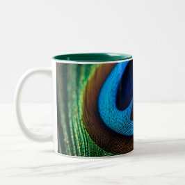 Taza Bicolor Joya del pavo real