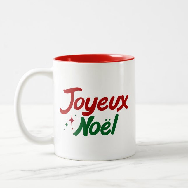 Taza Bicolor Joyeux Noël Hand Lettered  (Izquierda)