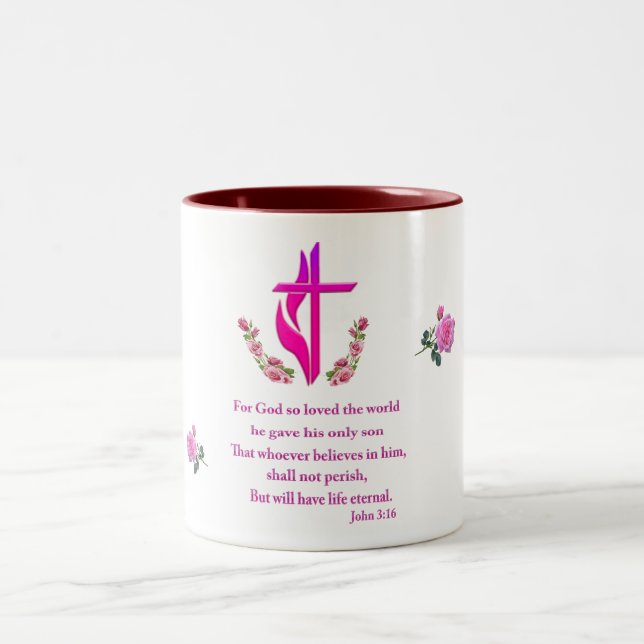 Taza Bicolor Juan 3:16 (Centro)