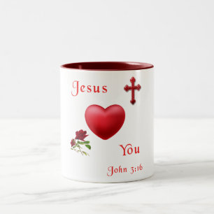 Taza Bicolor Juan 3:16