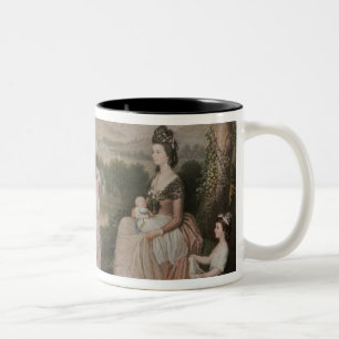 Taza Bicolor Juan, el 4to duque de Atholl y su familia
