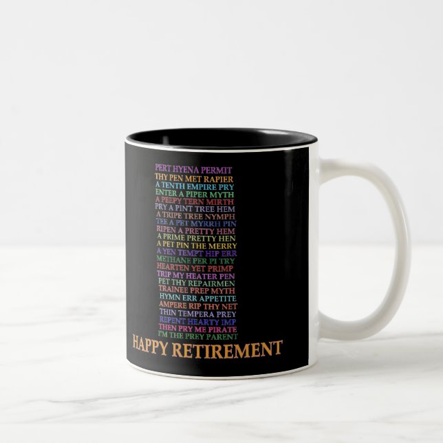 Taza Bicolor Jubilación Anagram Mug (Derecha)