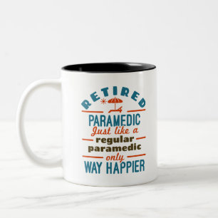 Taza Bicolor Jubilación de EMT paramédico retirado Gracioso Hap