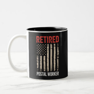 Taza Bicolor Jubilación de trabajador postal retirado