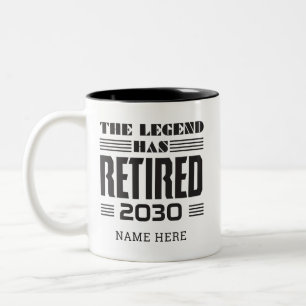 Taza Bicolor Jubilación La Leyenda Se Ha Retirado Personalizado