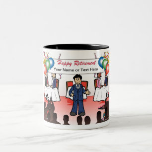 Taza Bicolor Jubilación - Personalizado masculino
