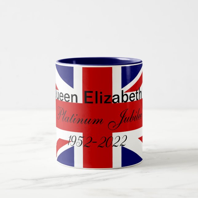 Taza Bicolor Jubileo Platinum.  (Centro)