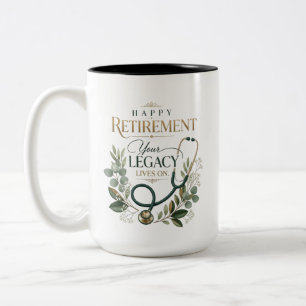 Taza Bicolor Jubilosa Jubilación Doctor Nombre Personalizado