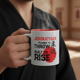Taza Bicolor Judo - Entrenado para Lanzar - Construido para Asc