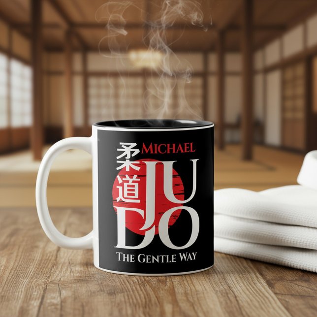 Taza Bicolor Judo -Kanji, Rising Sun (Subido por el creador)