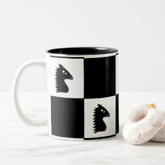 Taza Bicolor Juego de ajedrez del Caballero Negro