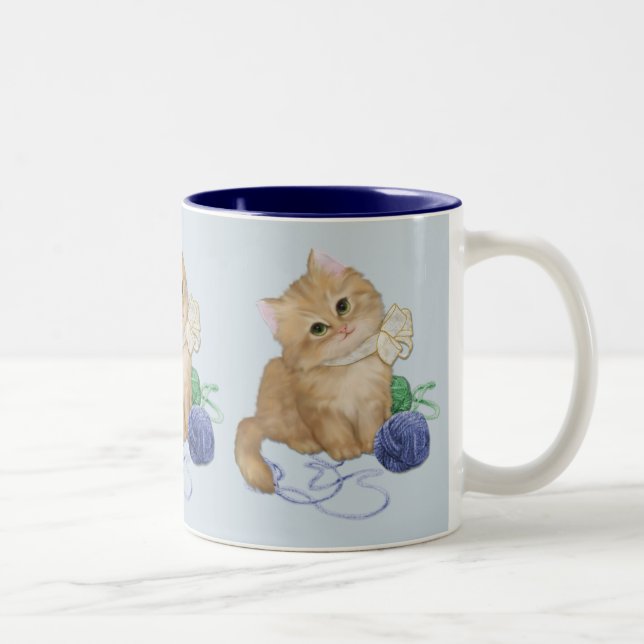 Taza Bicolor Juego de gatitos (Derecha)