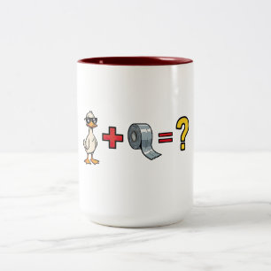 Taza Bicolor Juego de Palabras con Cinta de Pato