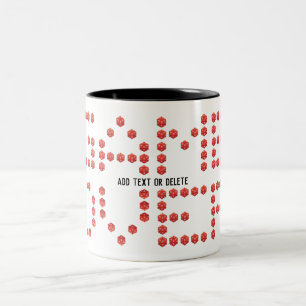 Taza Bicolor Juego de video de juegos sobre letras de juego D20