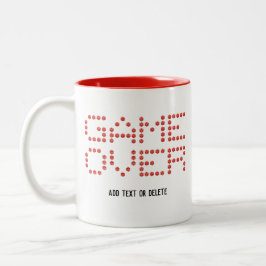 Taza Bicolor Juego de video de juegos sobre letras de juego D20