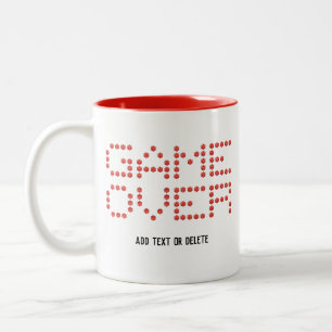 Taza Bicolor Juego de video de juegos sobre letras de juego D20