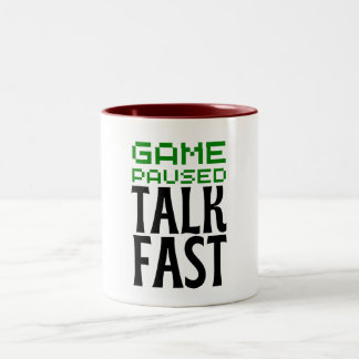Taza Bicolor Juego Paused Talk Fast - Divertido jugador