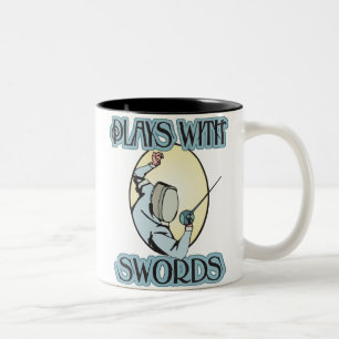 Taza Bicolor Juegos con las espadas