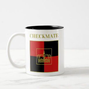 Taza Bicolor Jugador de ajedrez rojo negro