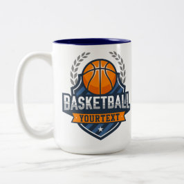 Taza Bicolor Jugador de Baloncesto AGREGUE NOMBRE Equipo Escola