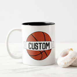 Taza Bicolor Jugador de baloncesto / entrenador Personalizado n