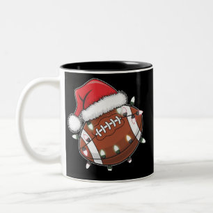 Taza Bicolor Jugador de fútbol de Navidades masculinos de Santa