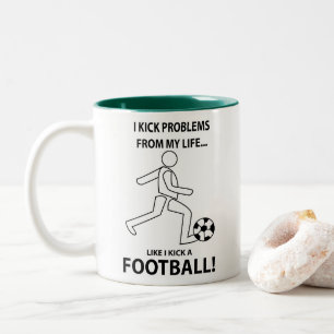Taza Bicolor Jugador de fútbol entrenador