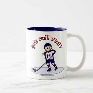 Taza Bicolor Jugador de hockey Chicas rubios