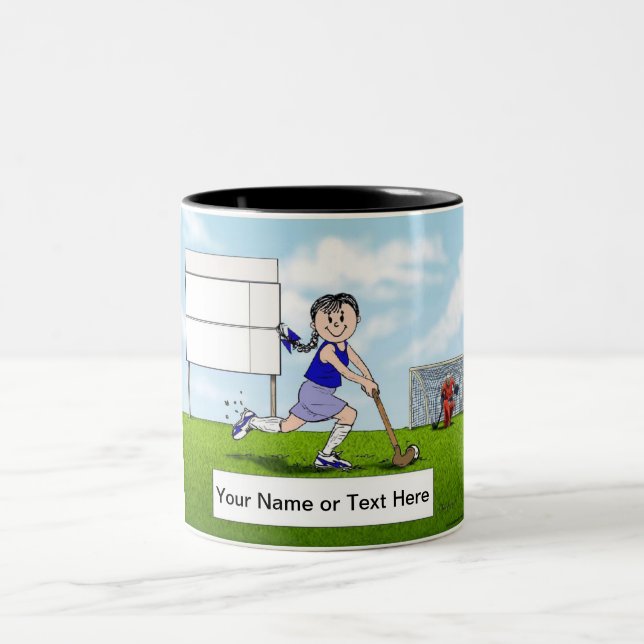 Taza Bicolor Jugador de hockey sobre hierba - Mujer (Centro)