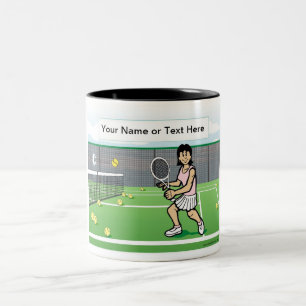 Taza Bicolor Jugador de tenis - Personalizado femenina