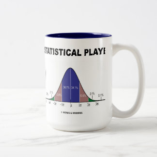 Taza Bicolor Jugador estadístico (actitud de la curva de Bell)