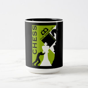 Taza Bicolor Jugadores De Ajedrez