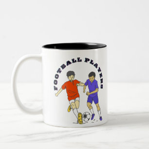 Taza Bicolor Jugadores de fútbol - Vibes de partidos callejeros