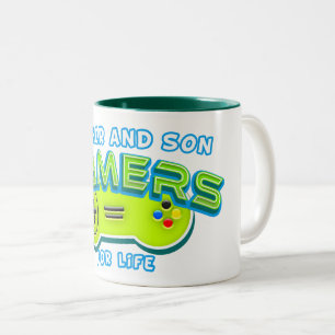 Taza Bicolor Jugadores de padre e hijo por la vida