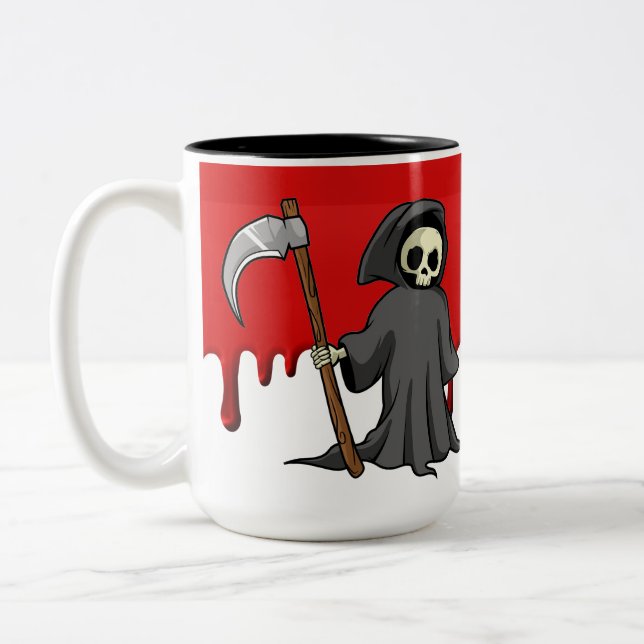 Taza Bicolor Jugo anti-asesinato de Humor Reaper (Izquierda)