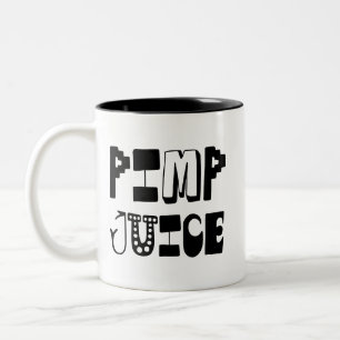 Taza Bicolor Jugo de Macarra Humor Divertido en Texto Urbano Ne