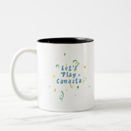 Taza Bicolor Juguemos a Canasta