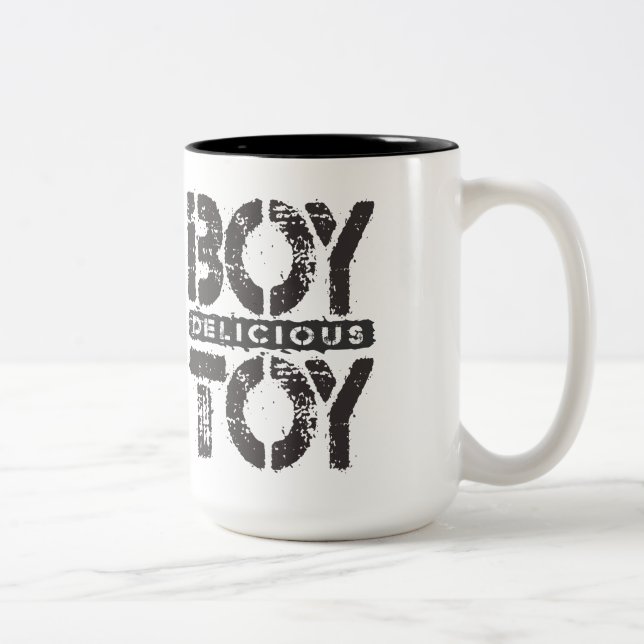 Taza Bicolor JUGUETE delicioso del MUCHACHO - soy última (Derecha)