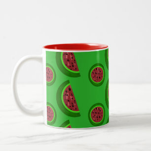 Taza Bicolor Juicy Watermelon Rind Green Summer