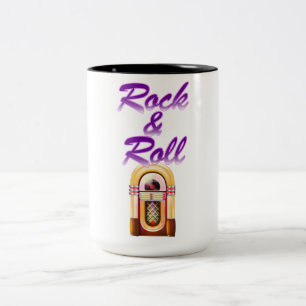 Taza Bicolor Jukebox Rock and Roll