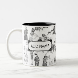 Taza Bicolor JUNIOR Handlers Dog Show Black Toile con el nombre