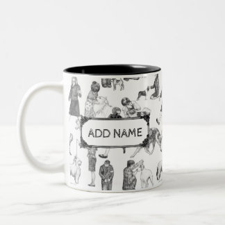 Taza Bicolor JUNIOR Handlers Dog Show Black Toile con el nombre