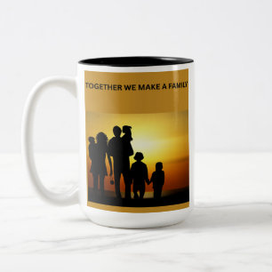 Taza Bicolor Juntos Formamos una Familia ❤️