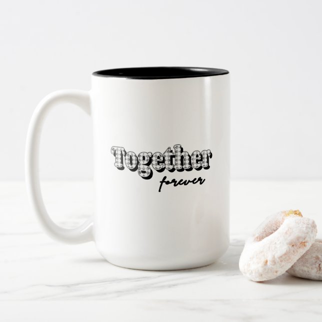 Taza Bicolor Juntos para siempre (Con donut)
